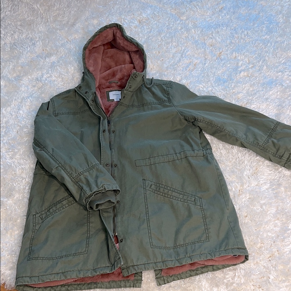 Old Navy Women's Green Utility Jacket with Hood